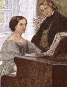 johannes brahms clara and robert scumann oil painting artist